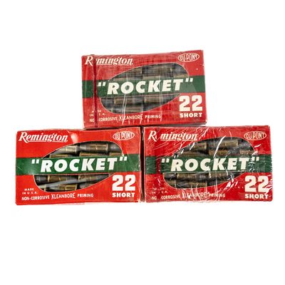 Sale Photo Thumbnail #416: 3 Remington Rocket "Chicklet" Ammunition boxes