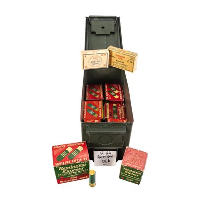 Sale Photo Thumbnail #420: 11 Boxes of Antique Remington Ammunition W/ Can