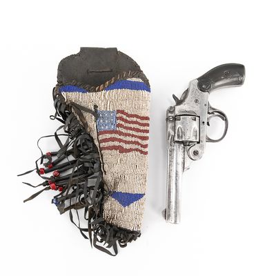 Sale Photo Thumbnail #108: Iver Johnson 3rd Mod & Beaded Holster SN 14243 (C)