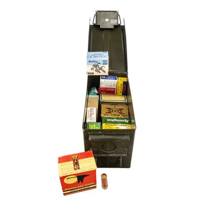 Sale Photo Thumbnail #419: 16 Boxes of Vintage & Antique Ammunition W/ Can
