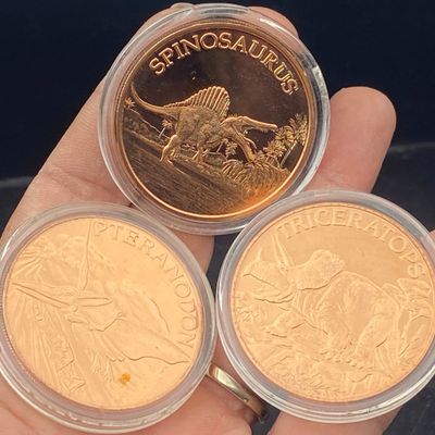 Sale Photo Thumbnail #294: Copper, Coin, Dinosaur, Collectible