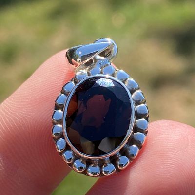 Sale Photo Thumbnail #252: Obsidian, Rock, Jewelry, Sterling Silver, Pendant