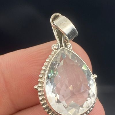 Sale Photo Thumbnail #77: Quartz, Rock, Crystal, Sterling Silver, Jewelry, Pendant