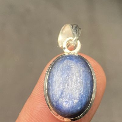 Sale Photo Thumbnail #93: Kyanite, Rock, Crystal, Sterling Silver, Jewelry, Pendant