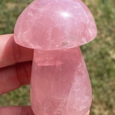 Sale Photo Thumbnail #223: Mushroom, Rock, Rose Quartz, Carving, Collectible