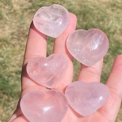 Sale Photo Thumbnail #139: Hearts, Rose Quartz, Rock, Crystal, Carving