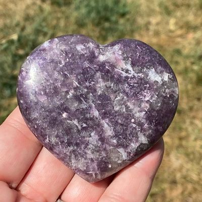 Sale Photo Thumbnail #243: Heart, Lepidolite, Rock, Crystal, Carving, Collectible