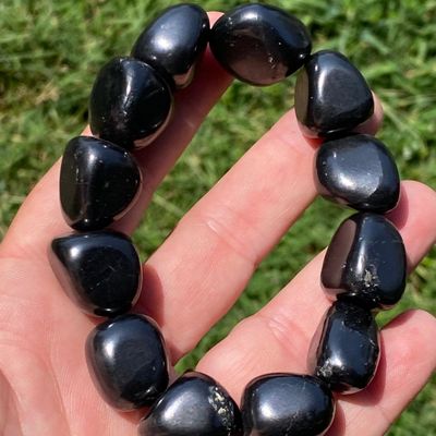 Sale Photo Thumbnail #19: Bead, Bracelet, Rock, Crystal, Metaphysical, Shungite