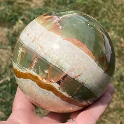 Sale Photo Thumbnail #158: Sphere, Onyx, Calcite, Rock, Carving, Collectible