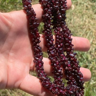 Sale Photo Thumbnail #28: Garnet, Rock, Crystal, Bead, Jewelery, Necklace