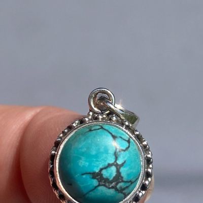 Sale Photo Thumbnail #65: Turquoise, Rock, Sterling Silver, Jewelry, Pendant