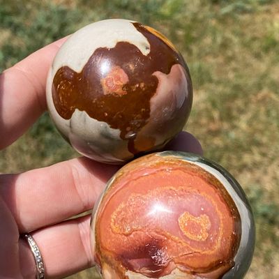 Sale Photo Thumbnail #256: Sphere, Jasper, Rock, Carving, Collectible