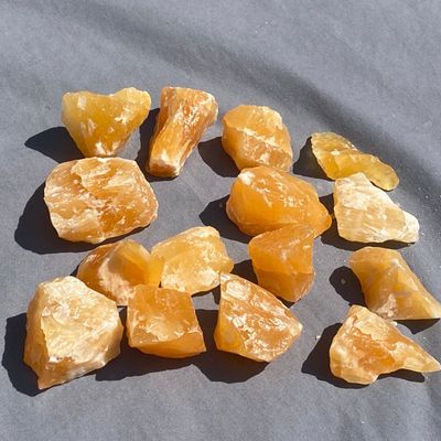 Sale Photo Thumbnail #52: Orange Calcite, Rock, Crystal, Rough, Lapidary