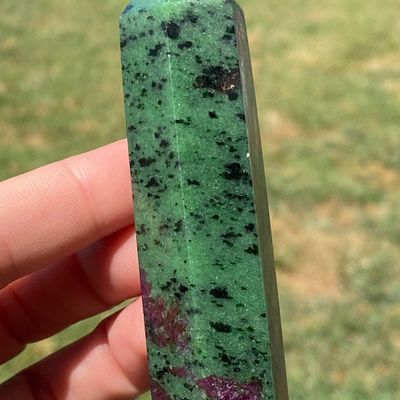 Sale Photo Thumbnail #239: Oblisk, Tower, Ruby Zoisite, Rock, Carving, Collectible