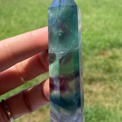 Sale Photo Thumbnail #16: Oblisk, Tower, Rock, Crystal, Decor, Fluorite, Fluorescent