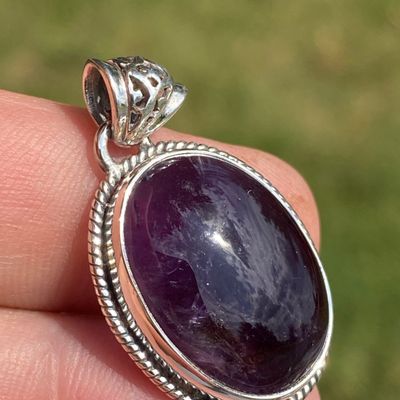 Sale Photo Thumbnail #38: Amethyst, Rock, Crystal, Sterling Silver, Jewelry, Pendant