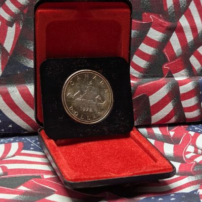 Sale Photo Thumbnail #414: 1972 Canada Voyageur Silver Dollar, 50% Silver - With OGB