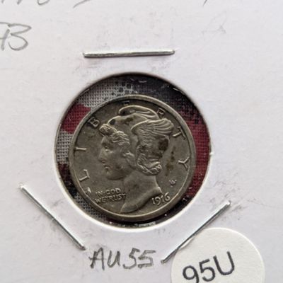 Sale Photo Thumbnail #431: 1916-S Mercury Dime, 90% Silver