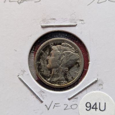 Sale Photo Thumbnail #429: 1920-S Mercury Dime, 90% Silver