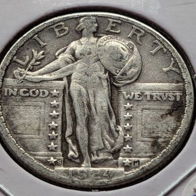 Sale Photo Thumbnail #293: 1924-S Standing Liberty Quarter, 90% Silver
