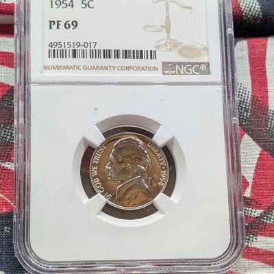 Sale Photo Thumbnail #277: 1954 Jefferson Nickel NGC PF 69
