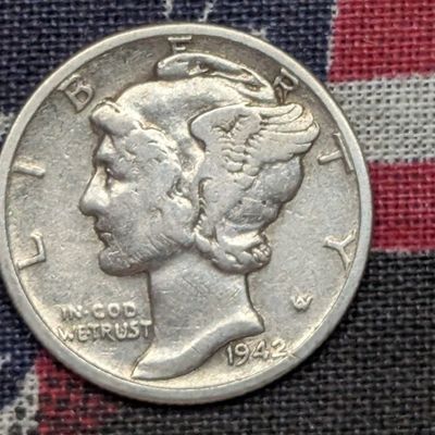 Sale Photo Thumbnail #350: 1942-P Mercury Dime, 90% Silver