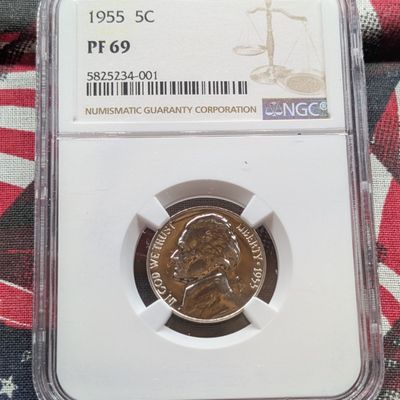 Sale Photo Thumbnail #282: 1955 Jefferson Nickel NGC PF 69
