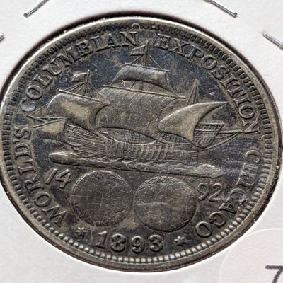 Sale Photo Thumbnail #392: 1893 US Columbian Exposition Commemorative Half Dollar, 90% Silver