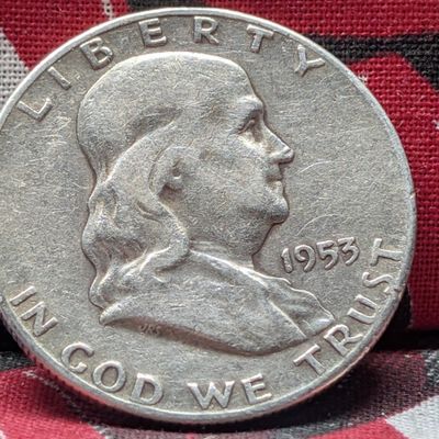 Sale Photo Thumbnail #290: 1953-S Franklin Half Dollar, 73 Years old, 90% Silver