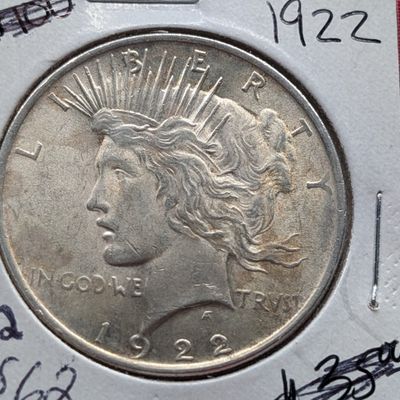 Sale Photo Thumbnail #162: 1922-P Peace 90% Silver Dollar