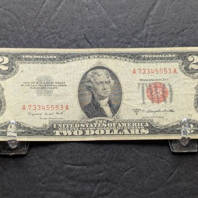 Sale Photo Thumbnail #35: 1953 B Series $2 Red Seal Note