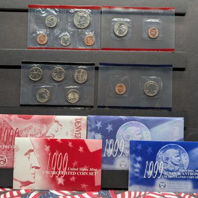 Sale Photo Thumbnail #14: 1999-D Only U.S. Uncirculated Coin Set W/ State Quarters In OGP & 1999 P&D Susan B. Anthony Uncirculated Coin Set In OGP w/ COA