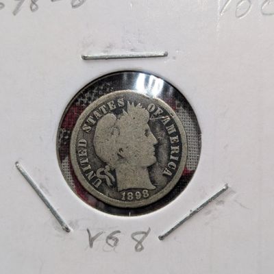 Sale Photo Thumbnail #417: 1898-O Barber Dime, 90% Silver
