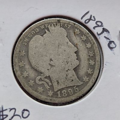 Sale Photo Thumbnail #16: 1895-O 90% Silver Barber Quarter