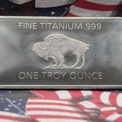 Sale Photo Thumbnail #285: .999 One Troy Ounce Titanium, Buffalo Style Bar, BU