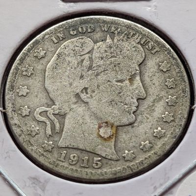 Sale Photo Thumbnail #313: 1915-S Barber Quarter, 90% Silver