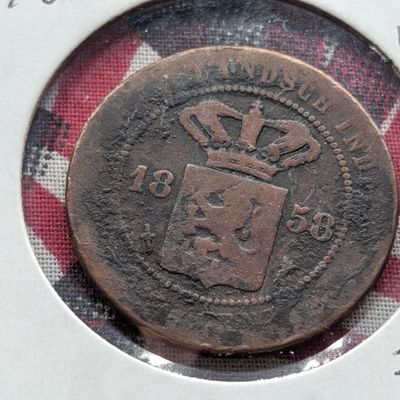 Sale Photo Thumbnail #24: 1858 Netherlands East Indies 2-1/2 Cents