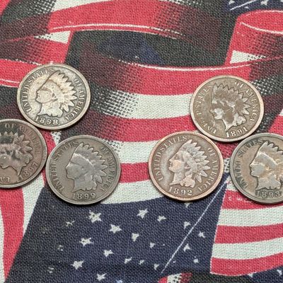 Sale Photo Thumbnail #31: 1891, 1892, 1893, 1897, 1898 & 1899 Indian Head Pennies - All Pre-1900 Dates!