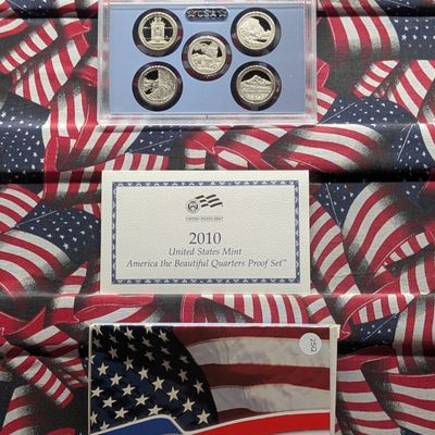 Sale Photo Thumbnail #124: 2010-S U.S. Mint America The Beautiful Quarters Proof Set In OGP With COA