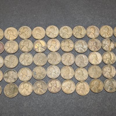 Sale Photo Thumbnail #184: (50) 1946-S Lincoln Wheat Cents