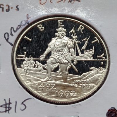 Sale Photo Thumbnail #253: 1992-S Proof Commemorative Christopher Columbus Quincentenary Half Dollar - Low Mintage!