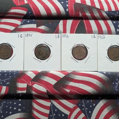 Sale Photo Thumbnail #240: 1889, 1895, 1896, & 1902 Indian Head Cents
