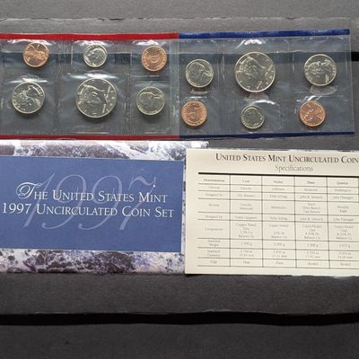 Sale Photo Thumbnail #191: 1997 P & D U.S. Mint Uncirculated Coin Set In OGP w/COA