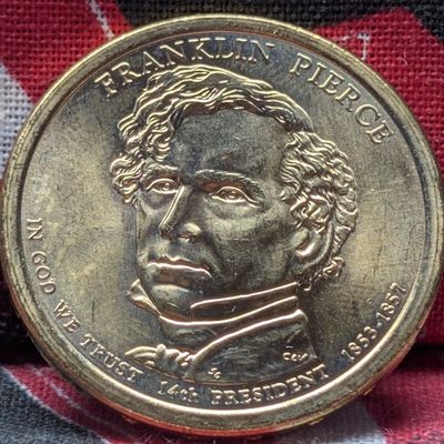 Sale Photo Thumbnail #326: 2010-D Franklin Pierce Presidential Dollar -Position B - Uncirculated bought directly from the US mint when released.