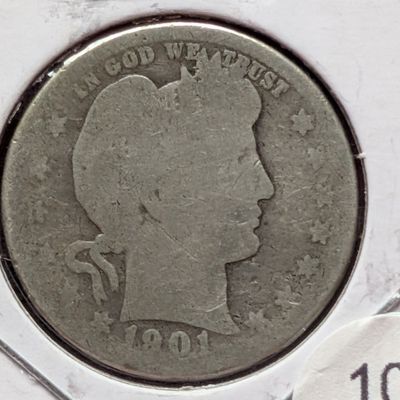 Sale Photo Thumbnail #441: 1901-O U.S. Barber Quarter, 90% Silver