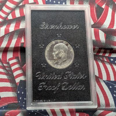 Sale Photo Thumbnail #432: 1971-S US Eisenhower Proof Dollar, 40% Silver in OGP
