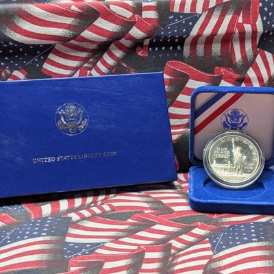 Sale Photo Thumbnail #416: 1986-S US Statue of Liberty Commemorative Silver Dollar, 90% Silver Proof - With OGB