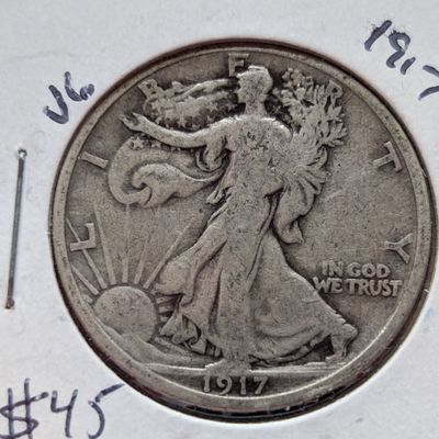 Sale Photo Thumbnail #21: 1917-P 90% Silver Walking Liberty Half Dollar
