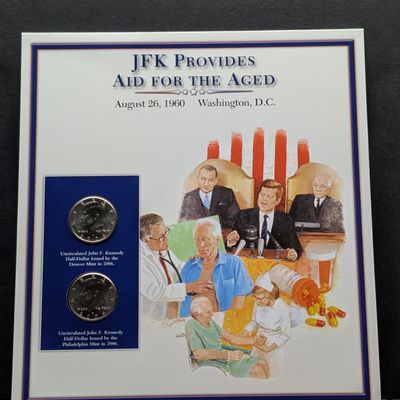 Sale Photo Thumbnail #63: 2006 P & D Kennedy Half Dollars With Stamp