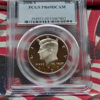 Sale Photo Thumbnail #307: 2008-S Kennedy Half Dollar PCGS PR69DCAM